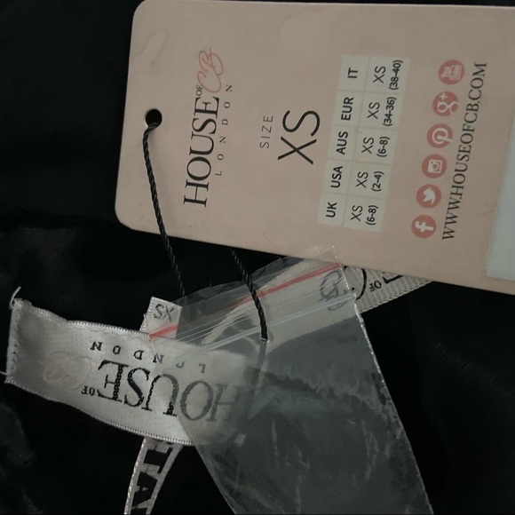 House of CB Mesh & Velvet Mock Cocktail Mini Dress - Picture 5 of 6